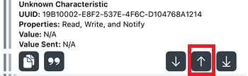 Writing to the BLE Characteristic value